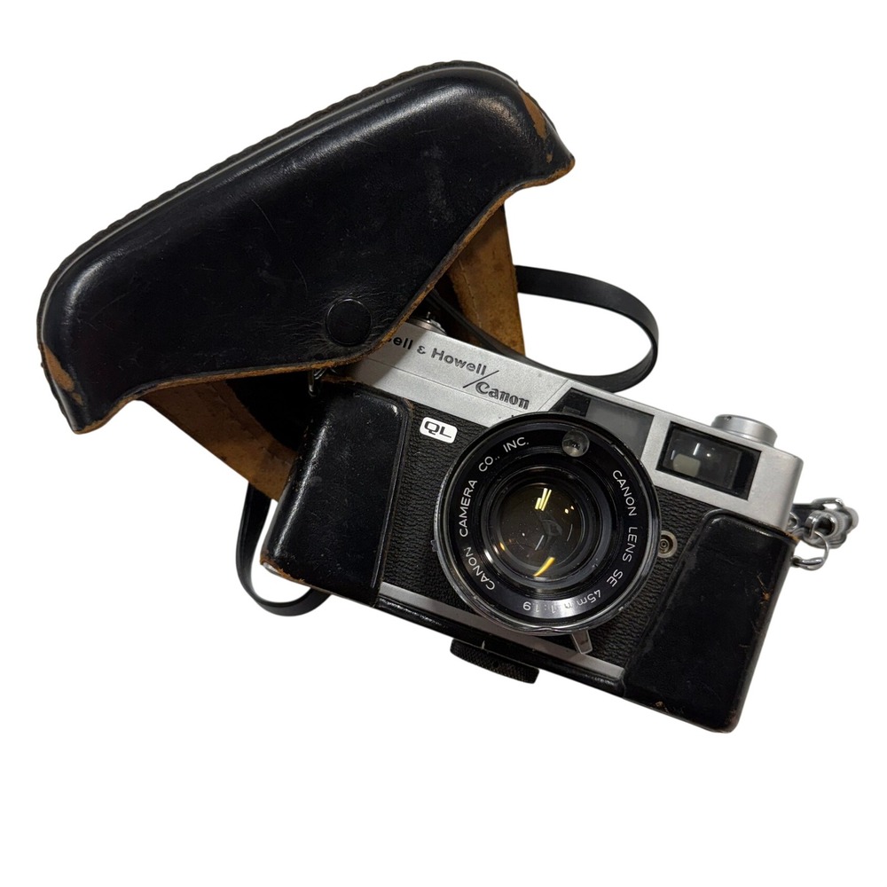 Bell & Howell Canon Canonet QL19 35mm Film Camera 45mm 1.9 Lens Case
